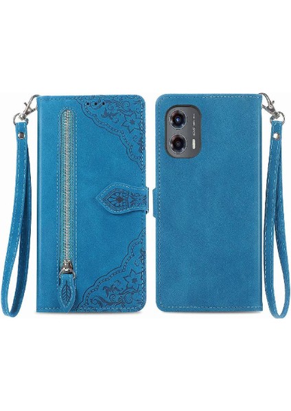 Motorola Moto G Stylus 5g Artı Flip Fermuar Tarzı Çoklu Kart Için Flip Case (Yurt Dışından)