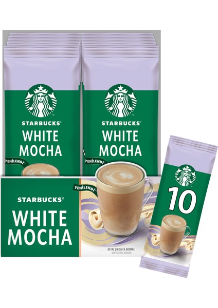 White Mocha Premium Kahve Karışımı 24 gr x 10 Paket