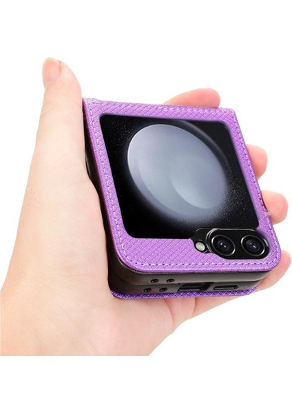 Samsung Galaxy Z Flip 6 Kart Tutucu Manyetik Cüzdan Kapak (Yurt Dışından)
