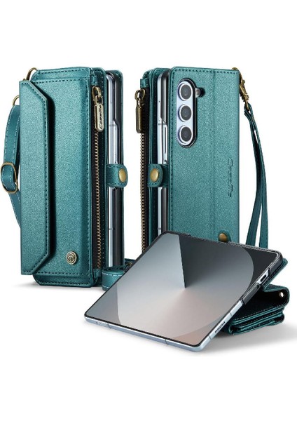 Samsung Galaxy Z Için Crossbody Durumda Kat 6 5g Kılıf Cüzdan Rfıd Engelleme (Yurt Dışından)