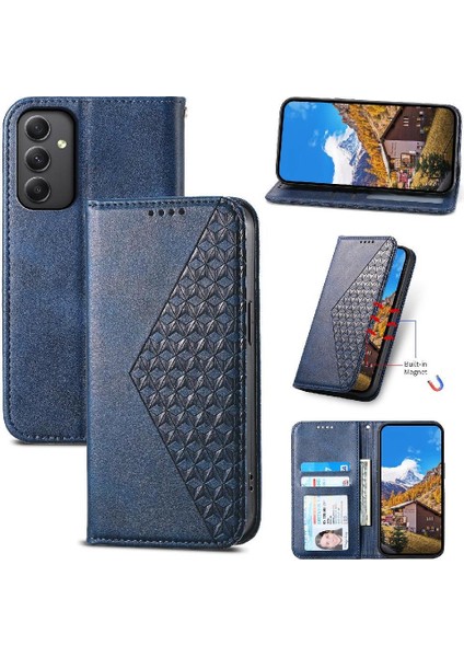 Samsung Galaxy M34 5g Eşkenar Dörtgen Şekli Cüzdan Günlük Kullanım El Için Flip Case (Yurt Dışından)