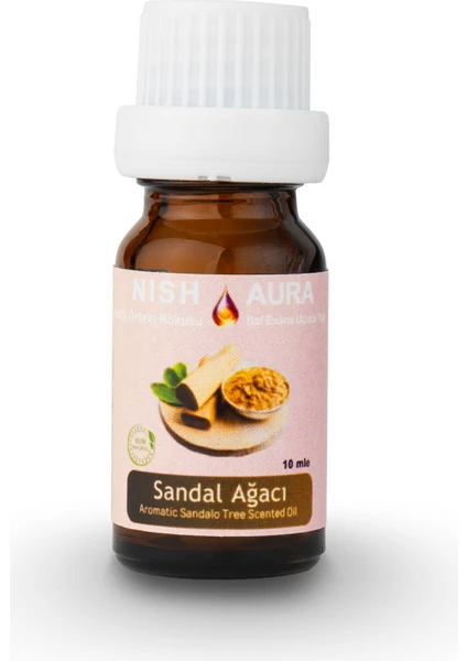 Nish Aura 10ml Sandal Ağacı- Sandalo Oda Kokusu Aromatik Esansiyel Uçucu Yağ