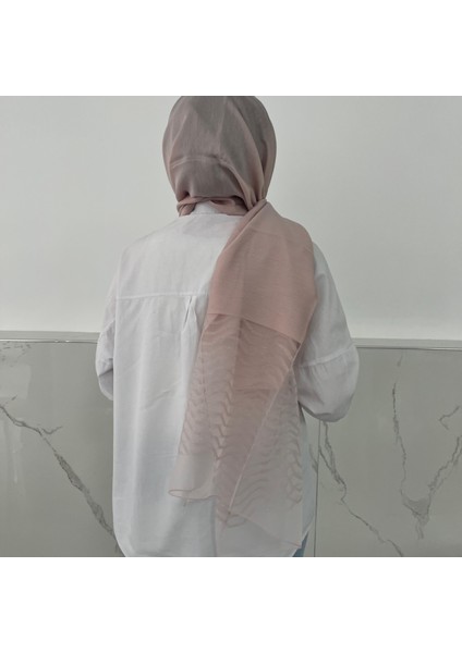 Ipeksi Tül Jakar Şal Pudra JSK0203