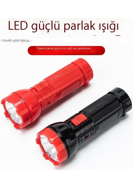 Güçlü Işık Şarj Edilebilir Ev Taşınabilir Plastik Küçük El Feneri (Yurt Dışından)