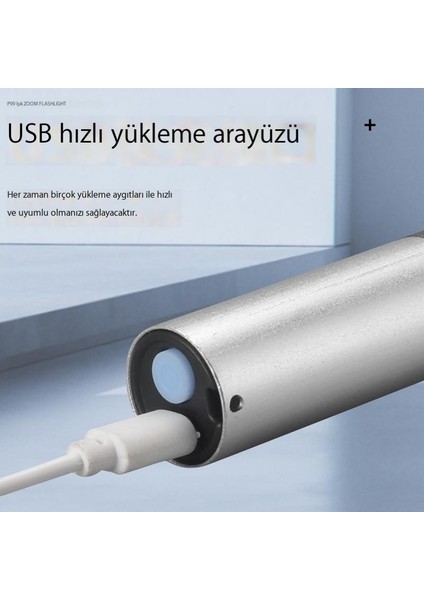 Patlamaya Dayanıklı Parlak Ultra Parlak Zoom El Feneri Dış Mekan Küçük Aydınlatma El Feneri (Yurt Dışından) fırsatları
