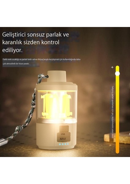 Kamp Işığı Açık Kordon Tarzı Şarj Edilebilir Çadır Işığı (Yurt Dışından)