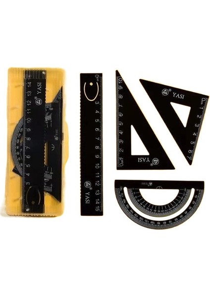 Metal Cetvel Seti 15 Cetvel Seti Dört Parçalı Set (Yurt Dışından)