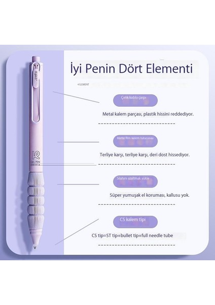 Yükü Azaltmak Için Kaleme Basın, Jel Kalem Çabuk Kurur, Öğrenci Sınav Fırçası Kalemi Pürüzsüz Tükenmez Kalemin Basıncını ve Siyah Kalem (Yurt Dışından)