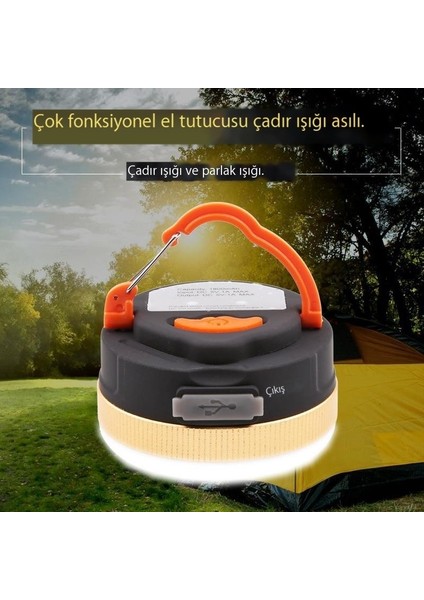 Açık Asılı Turuncu Çadır Işığı Kamp Işığı (Yurt Dışından)