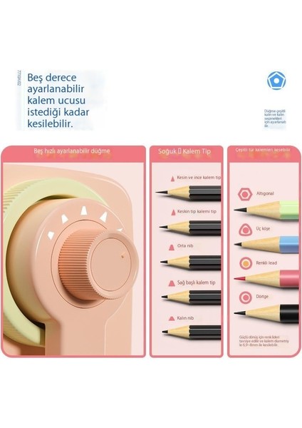 Ilkokul Öğrencileri Için El Çevirmeli Kalemtıraş, Sanat Öğrencileri Için Otomatik Kurşun Beslemeli, Anaokulu Çocuklarına Özel (Yurt Dışından) fırsatları