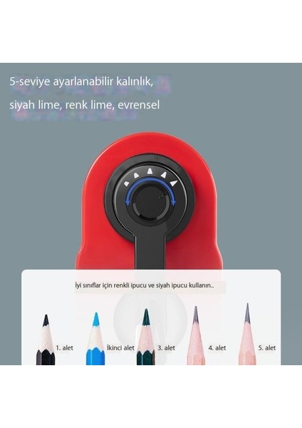Ilkokul Öğrencileri Için El Çevirmeli Kalemtıraş, Sanat Öğrencileri Için Otomatik Kurşun Beslemeli, Anaokulu Çocuklarına Özel (Yurt Dışından) modelleri