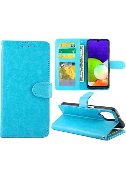 Samsung Galaxy A22 4g Darbeye Pu Deri Kickstand Kart Için Flip Case (Yurt Dışından) fiyatları