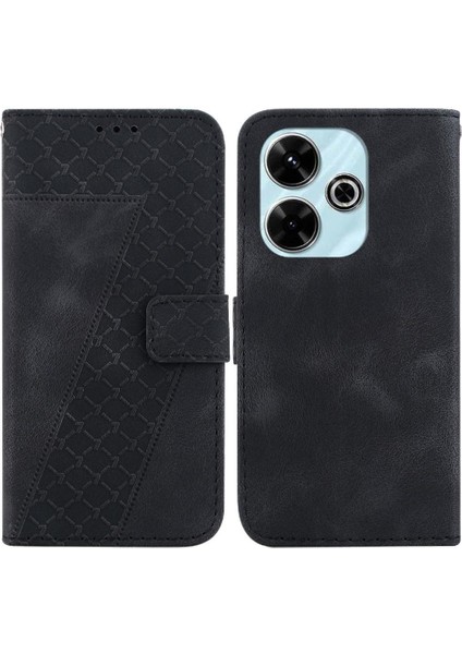 Telefon Kılıfı Için Xiaomi Poco M6 4g Flip Folio Kapak Pu Deri Cüzdan Kart (Yurt Dışından)
