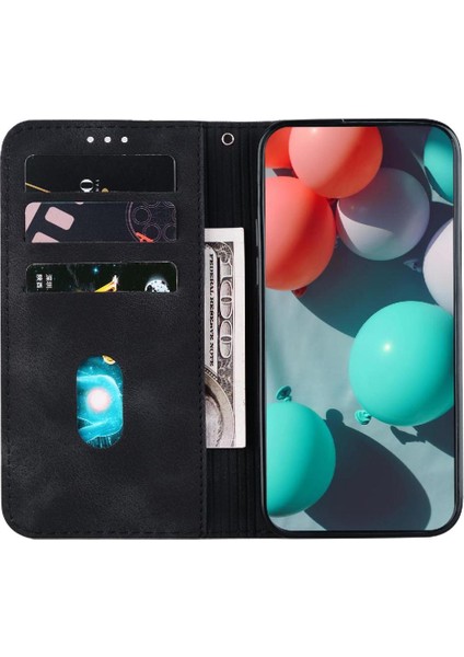 Telefon Kılıfı Için Xiaomi Poco M6 4g Flip Folio Kapak Pu Deri Cüzdan Kart (Yurt Dışından)