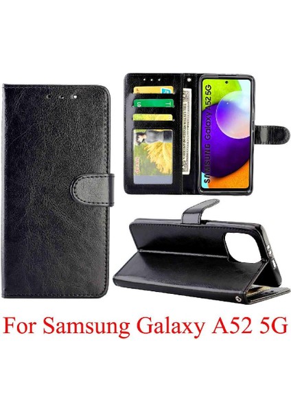 Samsung Galaxy Flip 5g Darbeye Pu Deri Kickstand Kart Için Flip Case (Yurt Dışından)