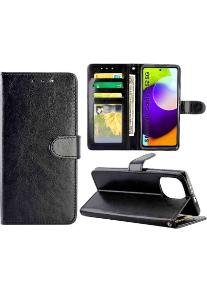 Samsung Galaxy Flip 5g Darbeye Pu Deri Kickstand Kart Için Flip Case (Yurt Dışından)