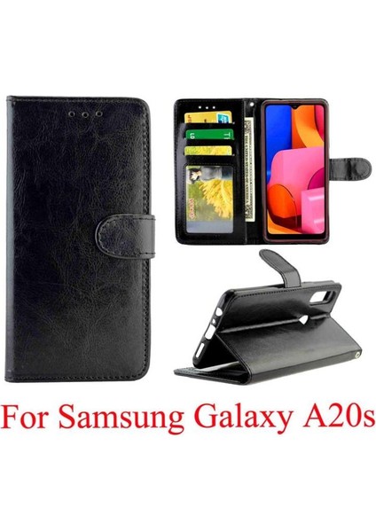 Mays Home1 Samsung Galaxy A20S Kickstand Kart Tutucu Pu Deri Için Flip Case (Yurt Dışından)