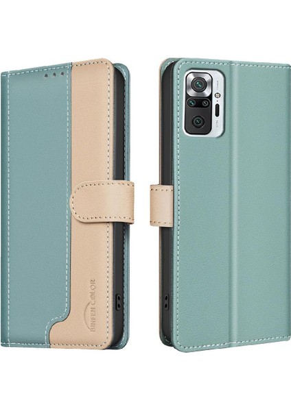 Xiaomi Redmi Not 10 Pro Için Flip Case Rfıd Engelleme Flip Folio Kart Yuvaları (Yurt Dışından)