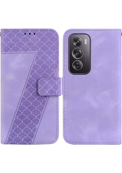 Oppo Phone 12 Pro 5g Için Telefon Kılıfı Kart Yuvası Fonksiyonu Kabartmalı Desen Pu (Yurt Dışından)
