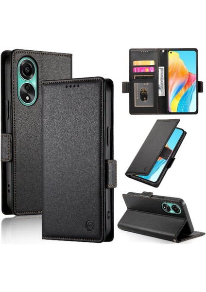 Oppo A78 4g Günlük Kullanım Için Flip Case Kartvizit Yuvaları Cüzdan Flip (Yurt Dışından)
