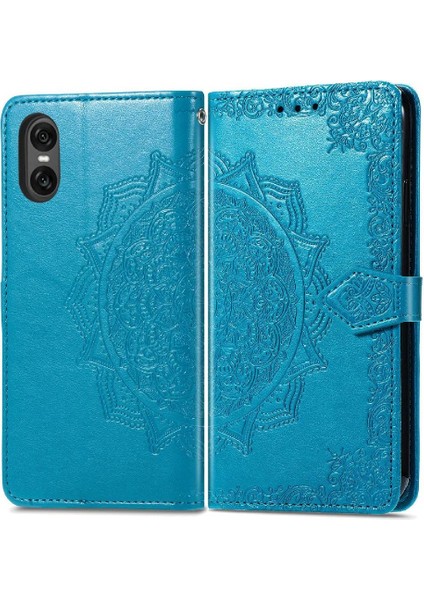 Sony Xperia 10 Vı Flip Kapak Için Flip Case Deri Kılıf Basit Iş (Yurt Dışından)