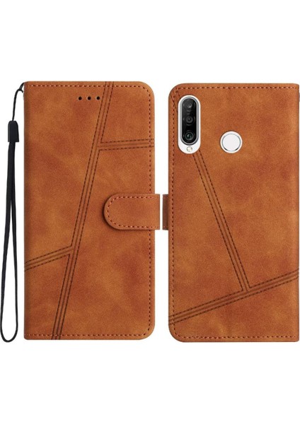 Huawei P30 Lite Flip Folio Cüzdan Pu Deri Tam Koruma Için Flip Case (Yurt Dışından)