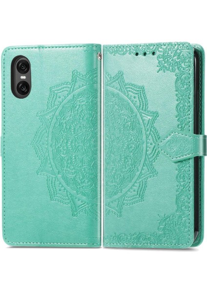Sony Xperia 10 Vı Flip Kapak Için Flip Case Deri Kılıf Basit Iş (Yurt Dışından)
