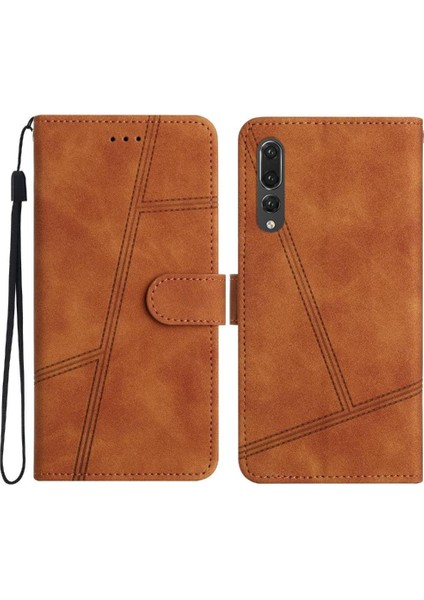 Huawei P20 Pro Için Flip Case Bilek Kayışı Cüzdan Pu Deri Kart Yuvaları Tam (Yurt Dışından) indirimleri