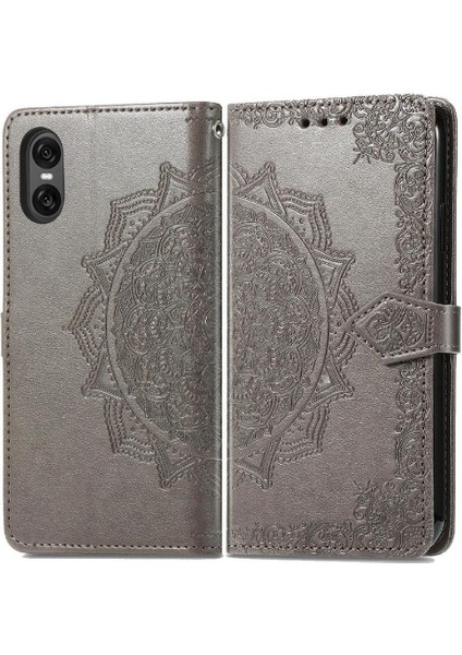 Sony Xperia 10 Vı Flip Kapak Için Flip Case Deri Kılıf Basit Iş (Yurt Dışından)