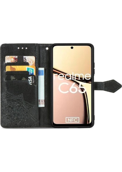 Realme C65 Için Flip Case Zarif Desen Basit Iş Kapak Kılıfı (Yurt Dışından)