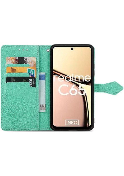 Realme C65 Için Flip Case Zarif Desen Basit Iş Kapak Kılıfı (Yurt Dışından)