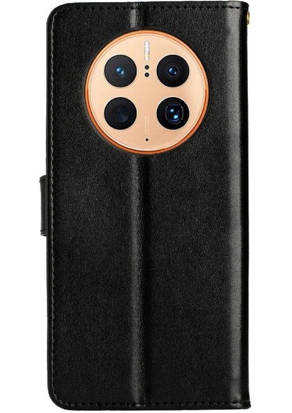 Huawei Mate 50 Pro Için Filp Durumda Manyetik Kapatma Kart Tutucu Bilek Kayışı (Yurt Dışından)