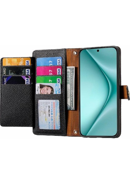 Huawei Pura 70 Için Flip Case Aşk Deri Kılıf Cüzdan Fermuar Darbeye (Yurt Dışından)