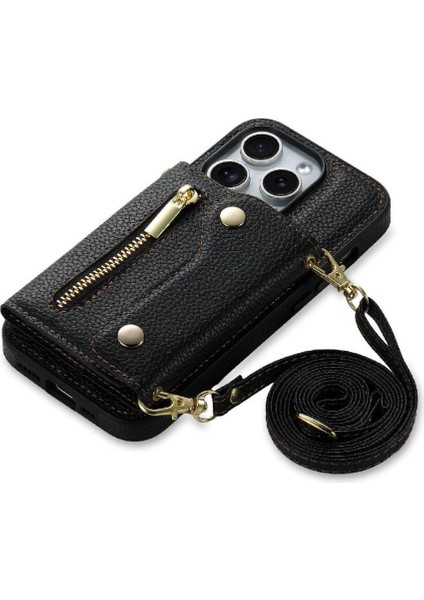 IPhone 11 Için Kılıf Büyük Kapasiteli Hafif Kart Yuvaları Mini Sırt Çantası (Yurt Dışından)