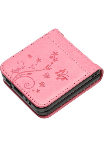 Samsung Galaxy Z Flip6 Manyetik Kapatma Bilek Kayışı Pu Kart Için Flip Case (Yurt Dışından) modelleri