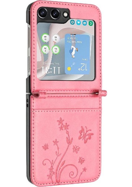 Samsung Galaxy Z Flip6 Manyetik Kapatma Bilek Kayışı Pu Kart Için Flip Case (Yurt Dışından) fırsatları