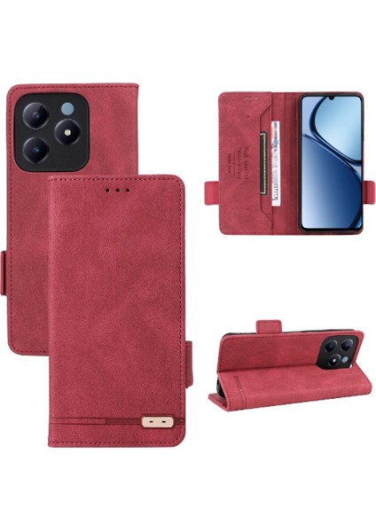 Realme C61 Manyetik Cüzdan Kart Tutucu Kapak Kickstand Için Flip Case (Yurt Dışından) modelleri