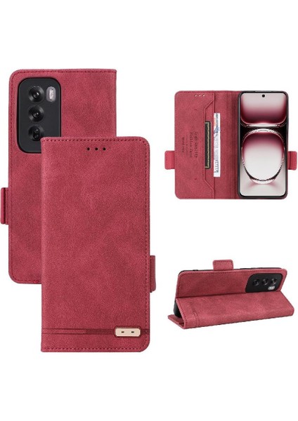 Oppo Oppo 12 5g Manyetik Cüzdan Kickstand Kart Tutucu ile Flip Case (Yurt Dışından)