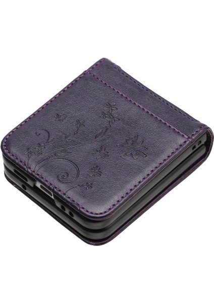 Samsung Galaxy Z Flip6 Manyetik Kapatma Bilek Kayışı Pu Kart Için Flip Case (Yurt Dışından) fiyatları