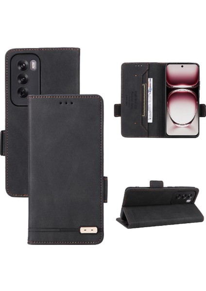 Oppo Oppo 12 5g Manyetik Cüzdan Kickstand Kart Tutucu ile Flip Case (Yurt Dışından)