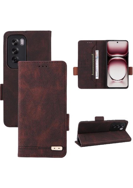 Oppo Oppo 12 5g Manyetik Cüzdan Kickstand Kart Tutucu ile Flip Case (Yurt Dışından)