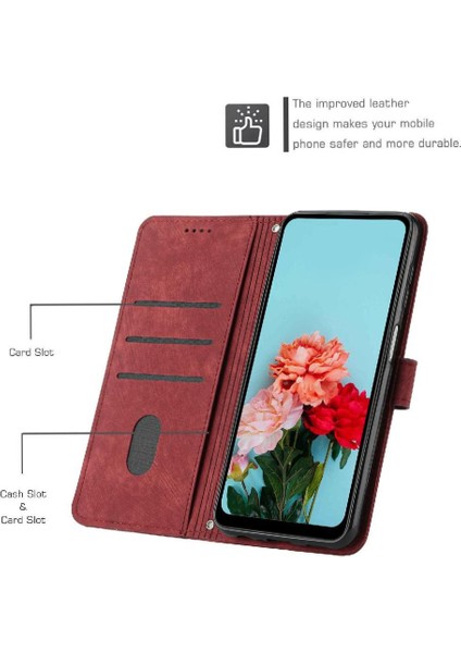 Realme C63 Kart Ekleme Pu Deri Cüzdan Kickstand Için Flip Case (Yurt Dışından)