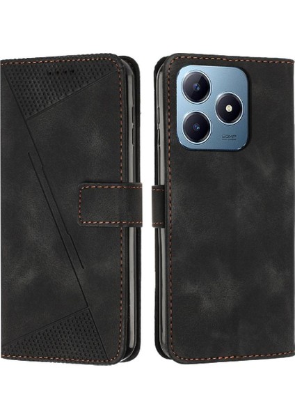 Realme C61 Kickstand Kart Ekleme Pu Deri Cüzdan Için Flip Case (Yurt Dışından) modelleri