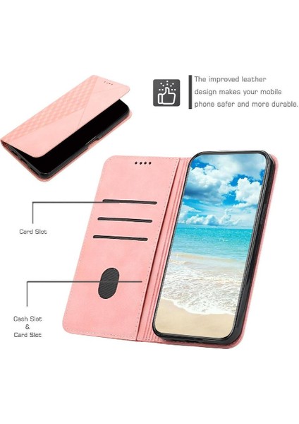 Realme C63 Pu Deri Kart Ekleme Kickstand Cüzdan Için Flip Case (Yurt Dışından)