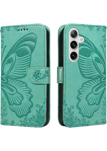 Samsung Galaxy S24 Artı Yüksek Kaliteli Deri ile Kabartmalı Flip Case (Yurt Dışından)