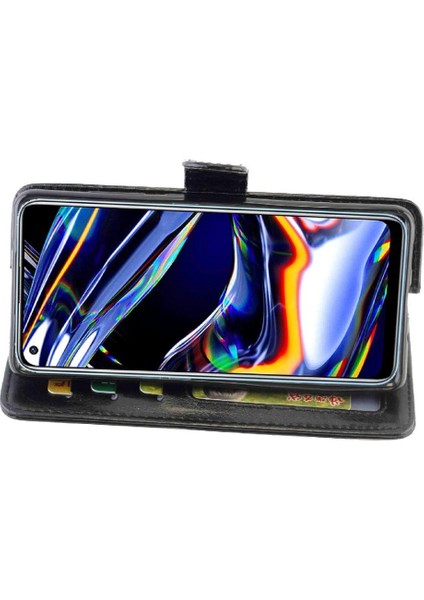 Realme 7 Pro Manyetik Kapatma Pu Deri Kickstand Kart Için Flip Case (Yurt Dışından)