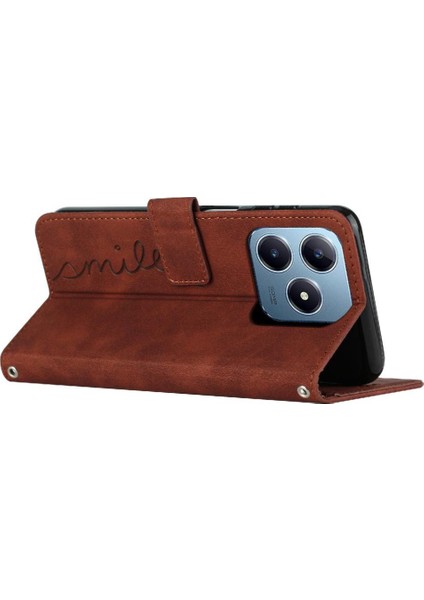 Realme C61 Kart Ekleme Pu Deri Yan Toka Aşk Için Flip Case (Yurt Dışından) indirimleri