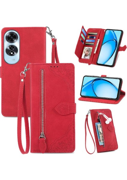 Oppo A60 4g Flip Fermuar Tarzı Iş Cüzdan Çoklu Kart Için Flip Case (Yurt Dışından)
