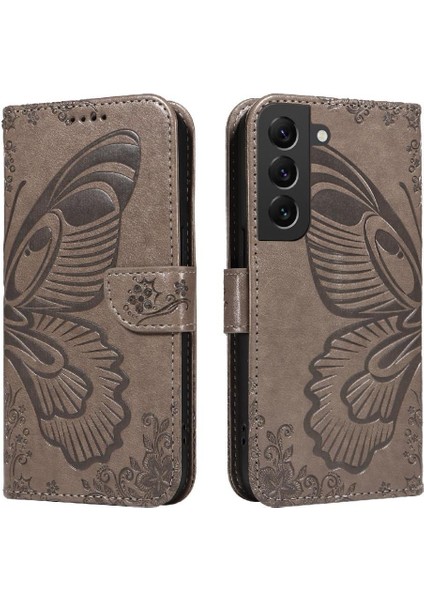 Kredi Kartı Yuvası Ayrılabilir El ile Samsung Galaxy S22 Için Flip Case (Yurt Dışından)