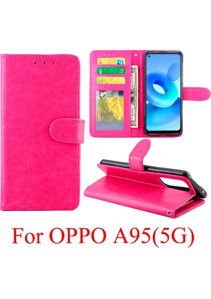 Mays Home1 Oppo A95 5g Kart Tutucu Için Flip Case Kickstand Darbeye Manyetik Pu (Yurt Dışından)